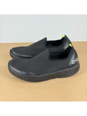 Oofos Oomg Eezee Low Casual Comfort Shoes Womens 11 Black Green Pull On